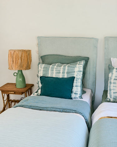 Fundas de almohada de Caravane, combinación con lino liso