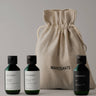 Kit de voyage avec savon, gel douche et shampooing