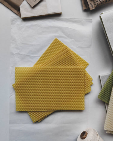 Láminas amarillas del kit para hacer velas de cera de abeja Korys