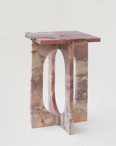 Mesa auxiliar de piedra mármol