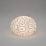 Lámpara de mesa de arenisca blanca con textura de erizo