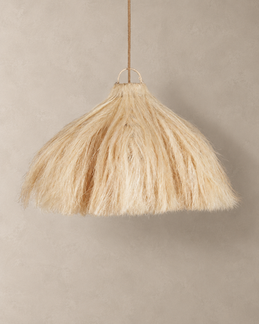 Lámpara colgante de cáñamo natural gran formato de Bazar Bizar