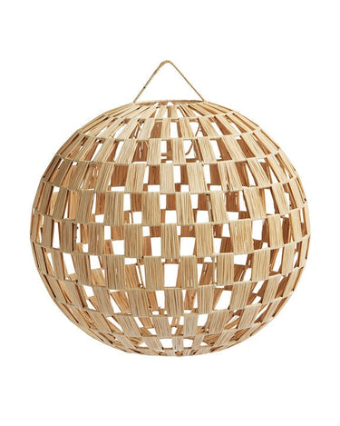 Lámpara colgante de rafia natural grande de Tine K Home