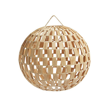 Lámpara colgante de rafia natural grande de Tine K Home