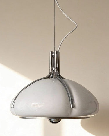 Lámpara colgante vintage Space Age plateada