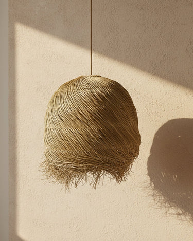 Woven natural fiber pendant lamp by Bazar Bizar