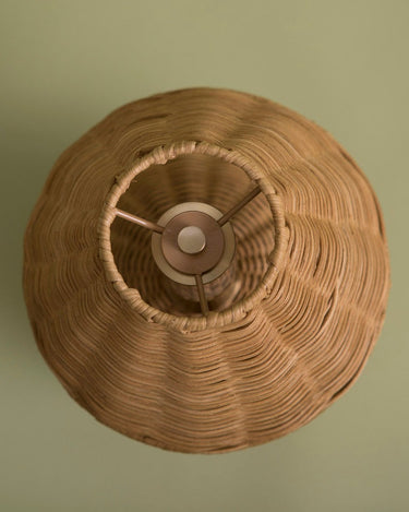 Portable natural rattan lamp