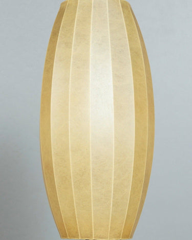 Lámpara de pie Cocoon vintage pergamino y tubo de acero