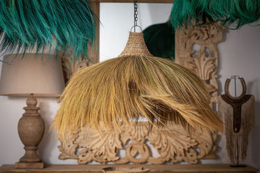 Lámpara de techo de fibra natural marrón hierro de Vical, imagen 7