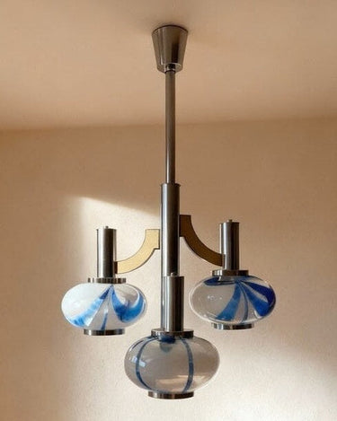 Lámpara de techo vintage tipo candelabro cromada