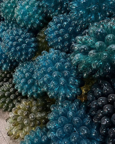 Lámpara Grappe S2 azul de vidrio reciclado — vista adicional 7