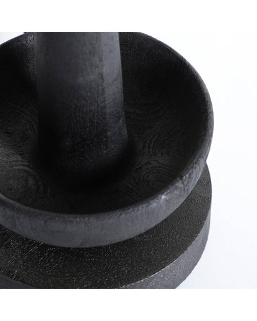 Base de madera de mango negra de la lámpara Haverslev