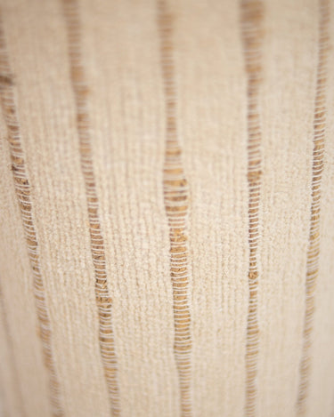 Trama de fibras naturales de las pantallas de estas lámparas de mesa