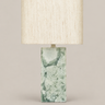Lámpara de mesa de ónix verde y lino beige, Urban Nature Culture