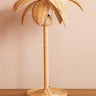 Palm natural rattan table lamp with shade in a boho style
