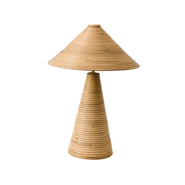 Otra perspectiva de lámpara de mesa de ratán natural de Tine K Home