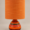 Lámpara de mesa vintage danesa de cerámica naranja