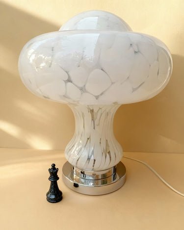 lampara grande blanca murano 