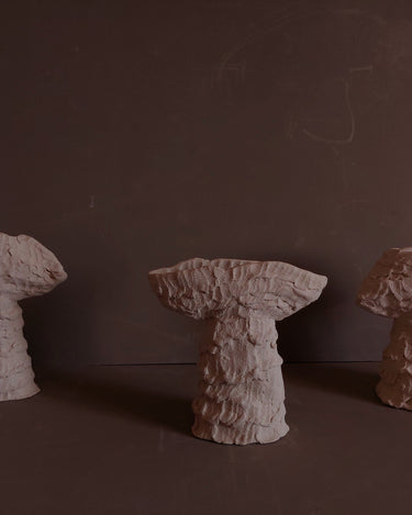 Lámparas artesanales de gres blanco Asterisque en distintos tamaños