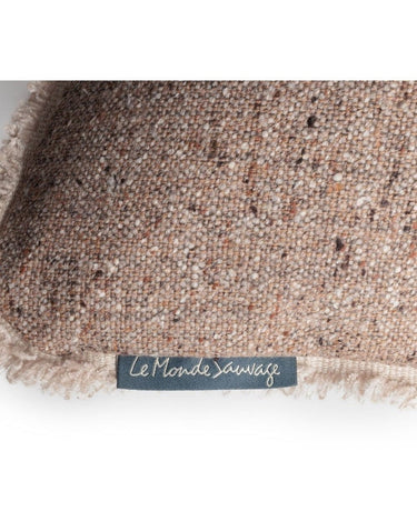 Velvet fringed square cushion 45 x 45 cm, Le Magicien Naples design by Le Monde Sauvage