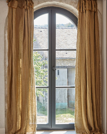 Cortinas color mostaza