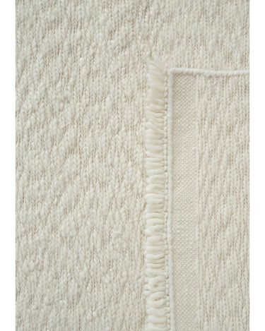 Detalle de alfombra Blonde Maze blanca Linie Design