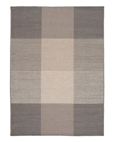Alfombra Genova de lana gris Linie Design vista completa