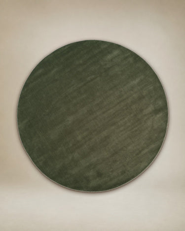 Alfombra redonda Halo Cloud verde musgo Linie Design