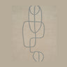 Alfombra Lineal Flow de lana beige en relieve Linie Design