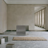 Alfombra Luminary Sun de lino natural y pelo largo de Linie Design