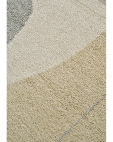 Detalle de alfombra Optical Echo vainilla Linie Design