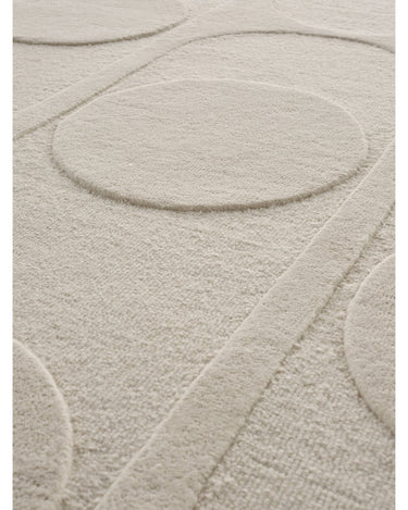 Detalle de alfombra Orb Alliance blanca Linie Design