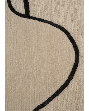 Detalle de alfombra Self Mirage beige Linie Design