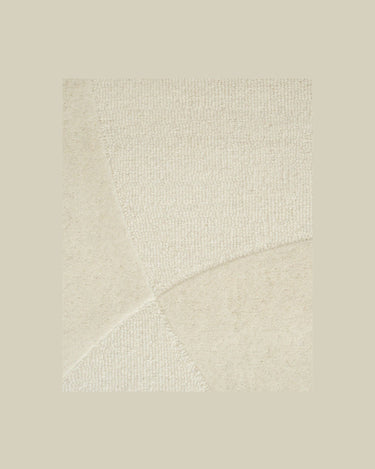 Alfombra Split Plains de lana blanca con relieve