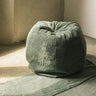 Puf Stone Wash verde pato de 50 × 60 cm