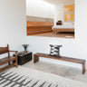 Alfombra Zagros gris con diseño Ikat vista completa