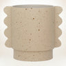 Maceta de ceramica reciclada con forma de alas taupe Urban Nature Culture