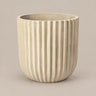 Maceta cilíndrica beige de fiberclay de Broste Copenhagen