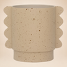 Maceta de ceramica reciclada con forma de alas taupe Urban Nature Culture