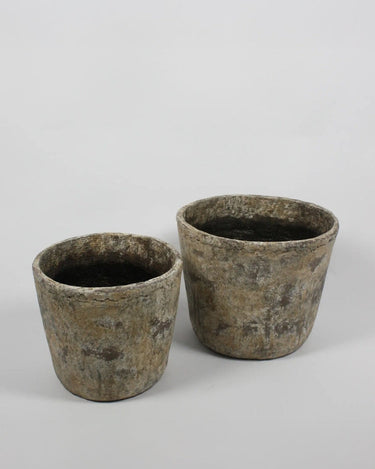 Set of two beige and grey planters by Olsson & Jensen
