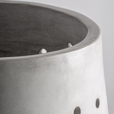 Macetero de cemento blanco roto grande de Vical, imagen 4