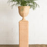 Jarrón pedestal Atenea de ratán grande Mahe Homeware