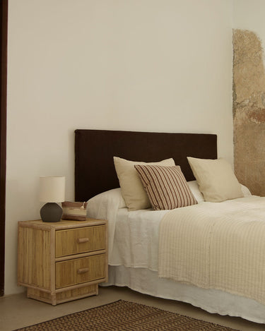 Cream jacquard cotton blanket by Tine K Home