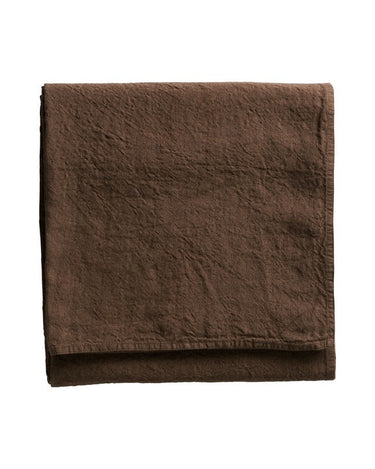 Brown linen throw by Tine K Home