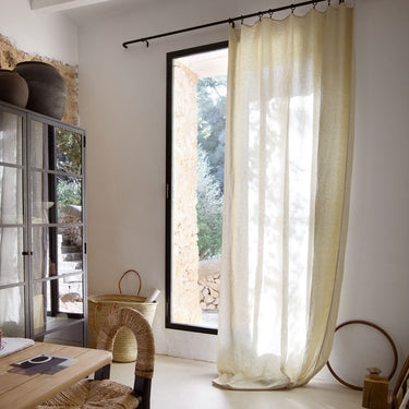 Manta de lino blanco hueso extragrande de Tine K Home