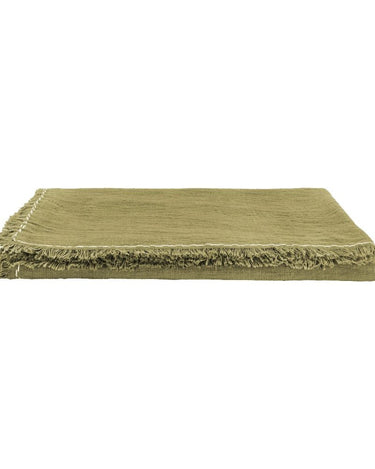 Vista doblada del mantel Matrijana Pesto de algodón