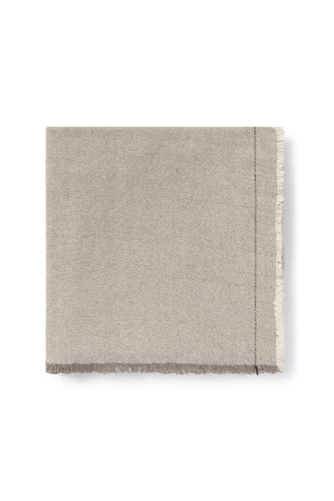 Mantel artesanal de algodón greige de 160 × 250 cm