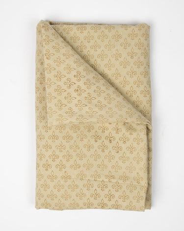 Mantel Danette amarillo de algodón estampado a mano