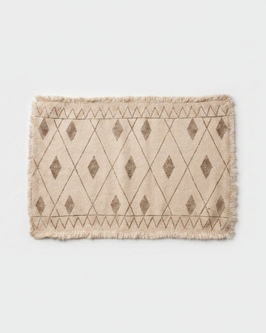Mantel Individual Fernando Natural Marrón Algodón 48x33cm Decorativo Textil Cocina