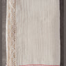 Mantel natural de algodón con puntilla de 140 × 220 cm